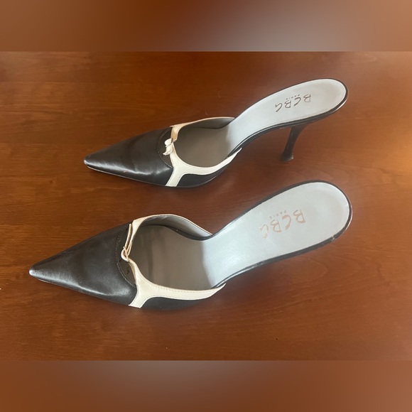 BCBG Mule.  Black and Bone Great for work. Slightly worn. 4” heel. - Picture 2 of 7